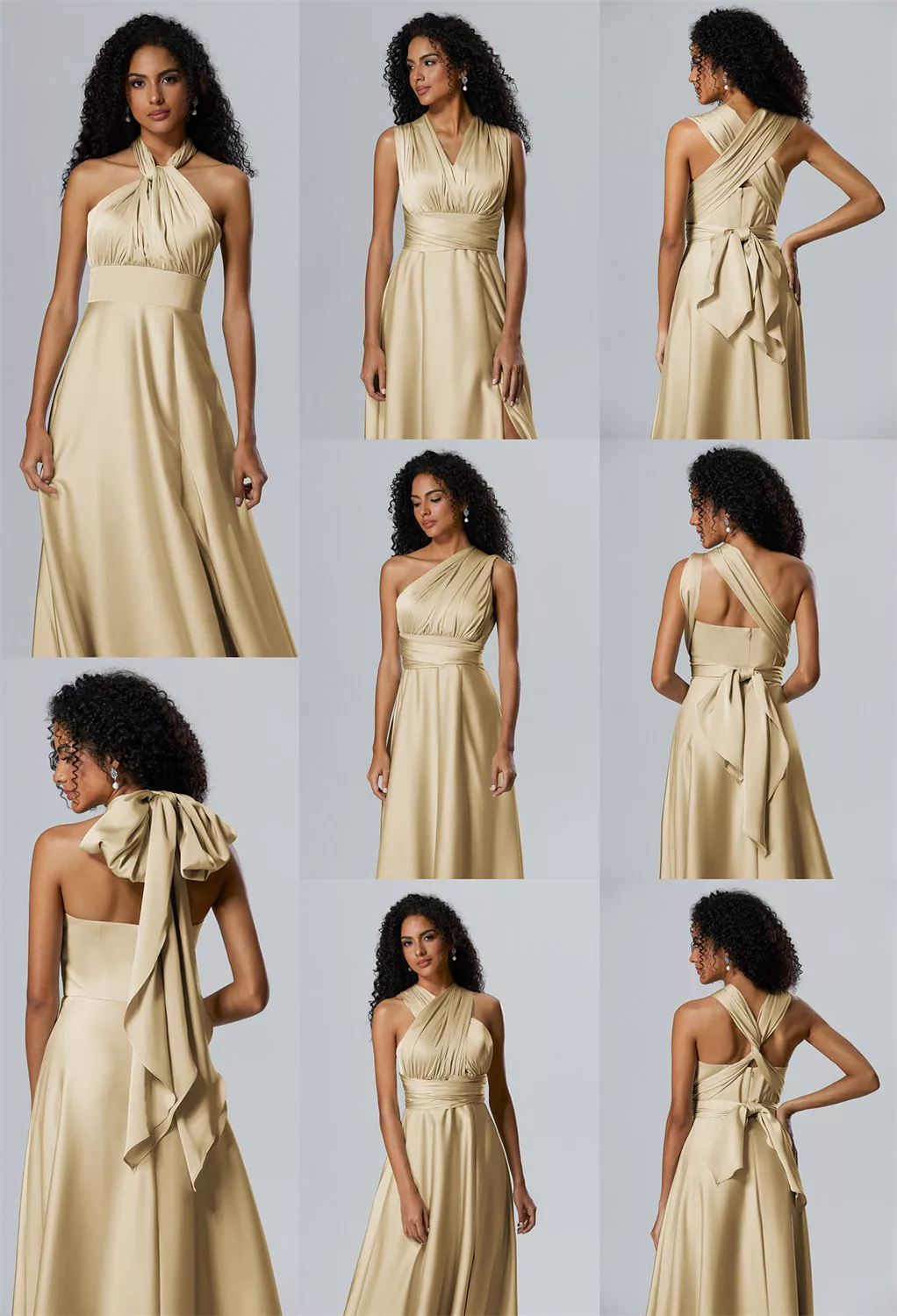 AW Salome Light Gold  Convertibile Bridesmaid Dresses